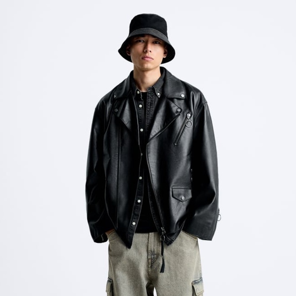 NWT Zara Men’s Oversized Sheep Leather Jacket size M